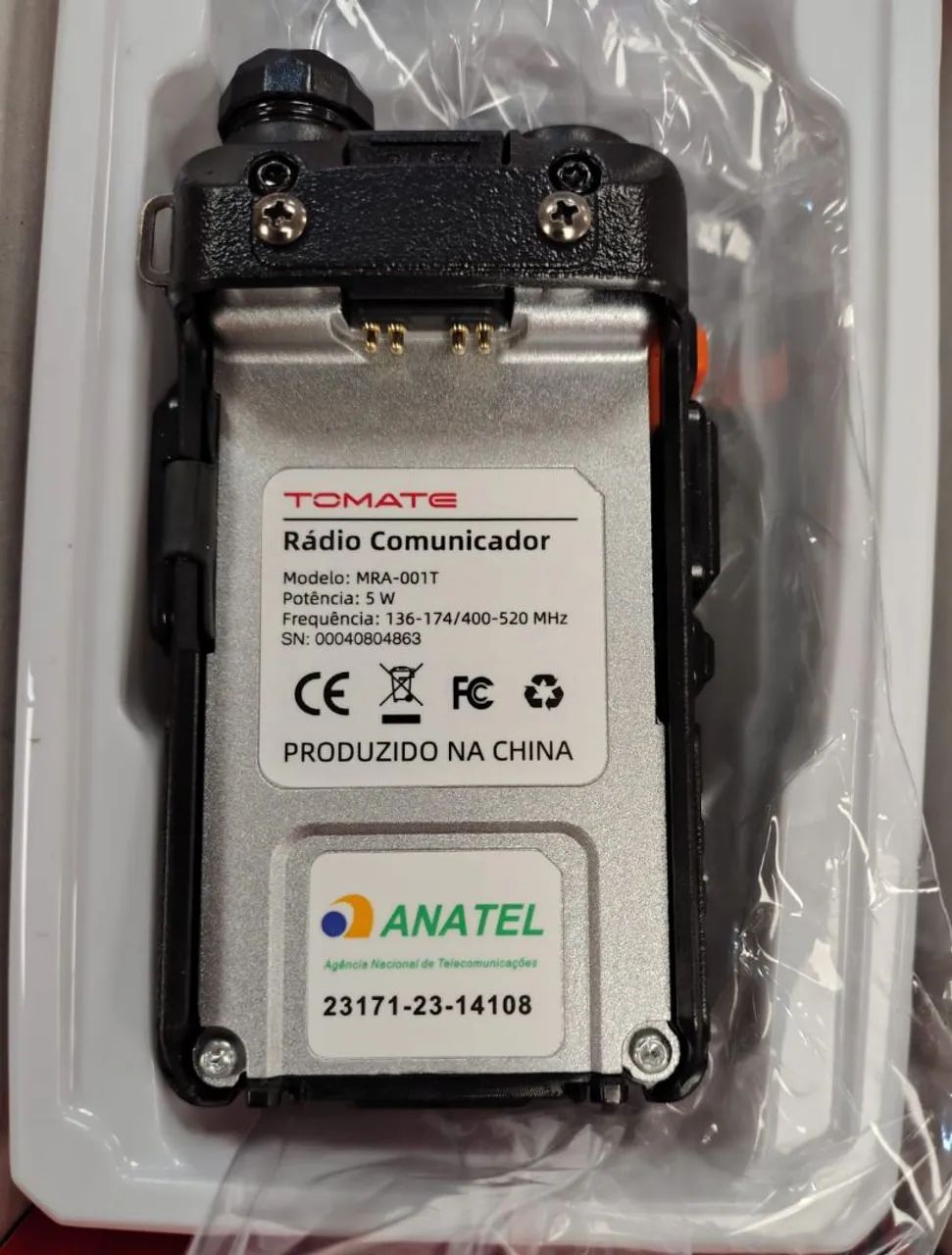 Rádio Comunicador HT Homologado Anatel Dual Band Tomate MRA001T nota fiscal - Foto 5