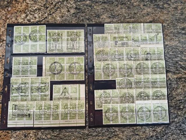 Rara coleção de selos carimbados sem repetição. - Foto 3