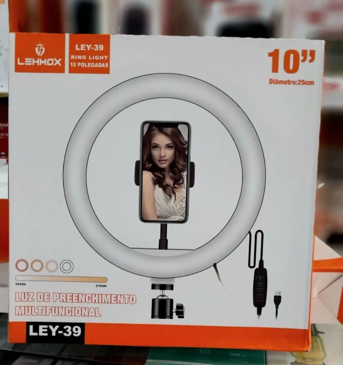 Ring Light LED 10 Polegadas - Perfeita para Fotos e Vídeos