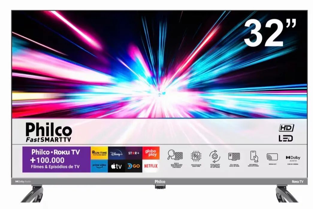 Vendo Tv Philco Roku 32 polegadas pouco uso - Foto 4