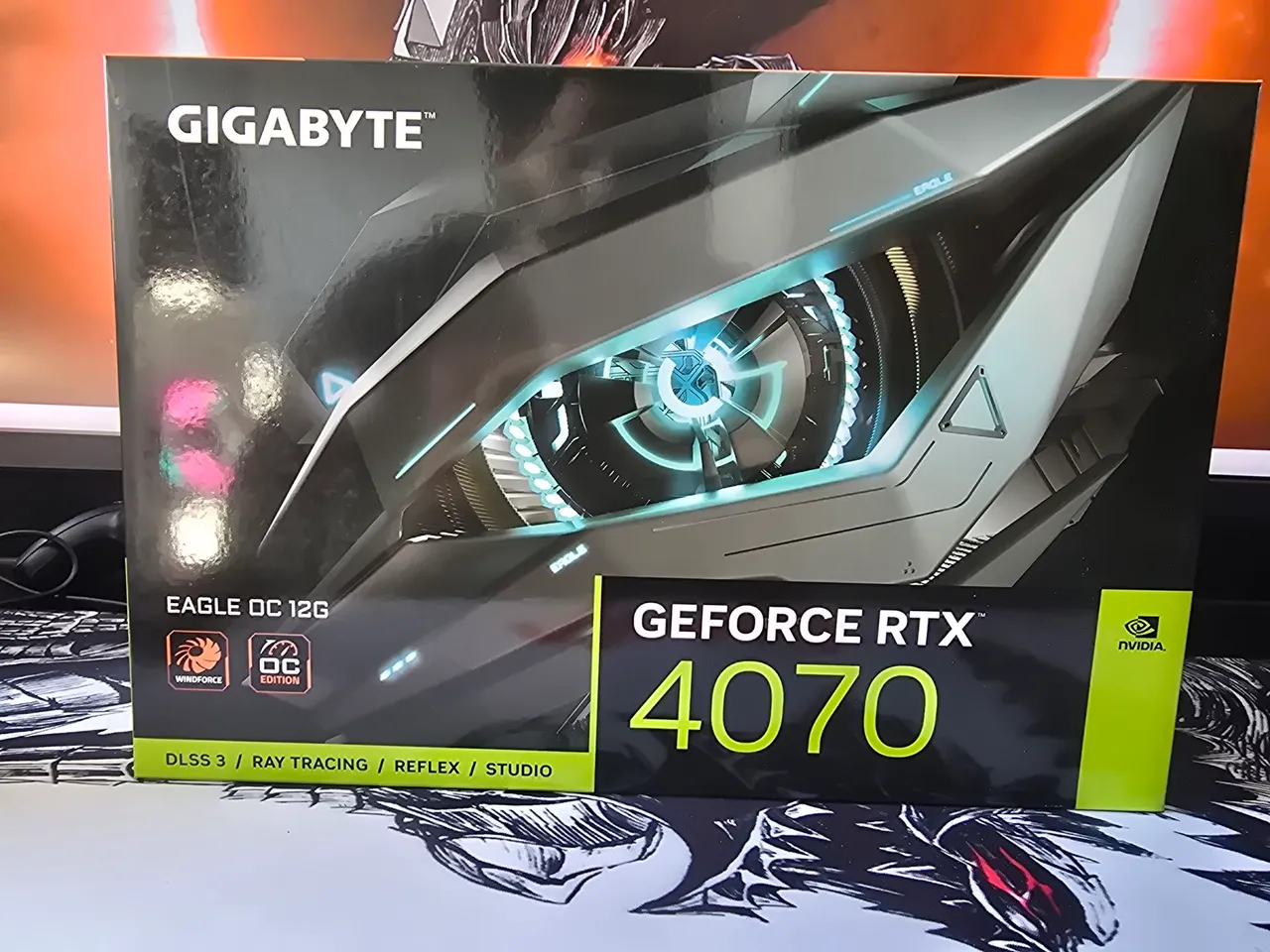 Placa de Vídeo Gigabyte GeForce RTX 4070 Eagle OC 12G