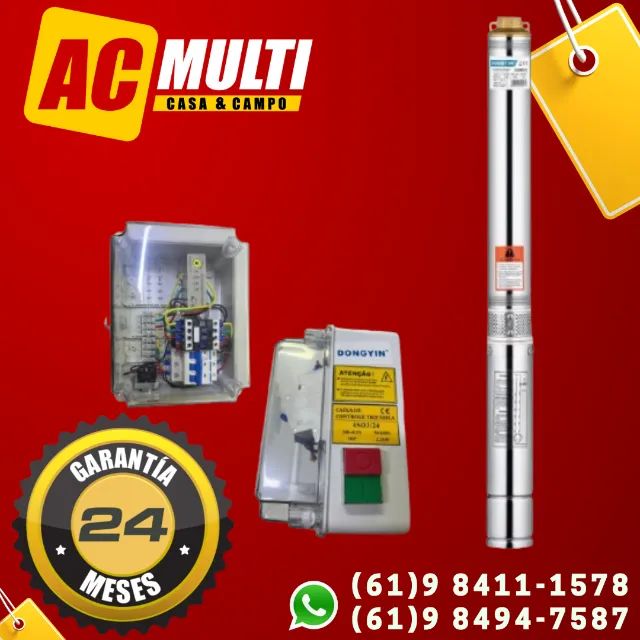 Bomba submerssa Caneta Palito 4'' 4SD 18/5 3,0 HP trif. 380v Lepono