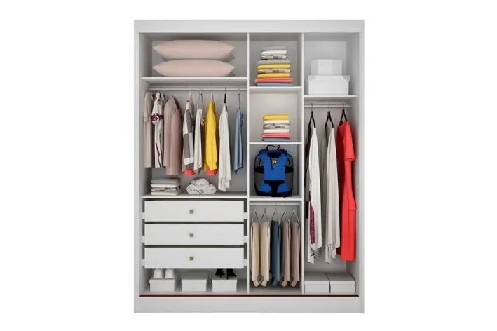 GUARDA ROUPA VIRTUS PLUS C/ESP BRANCO 100%MDF - FRETE GRÁTIS - Foto 3