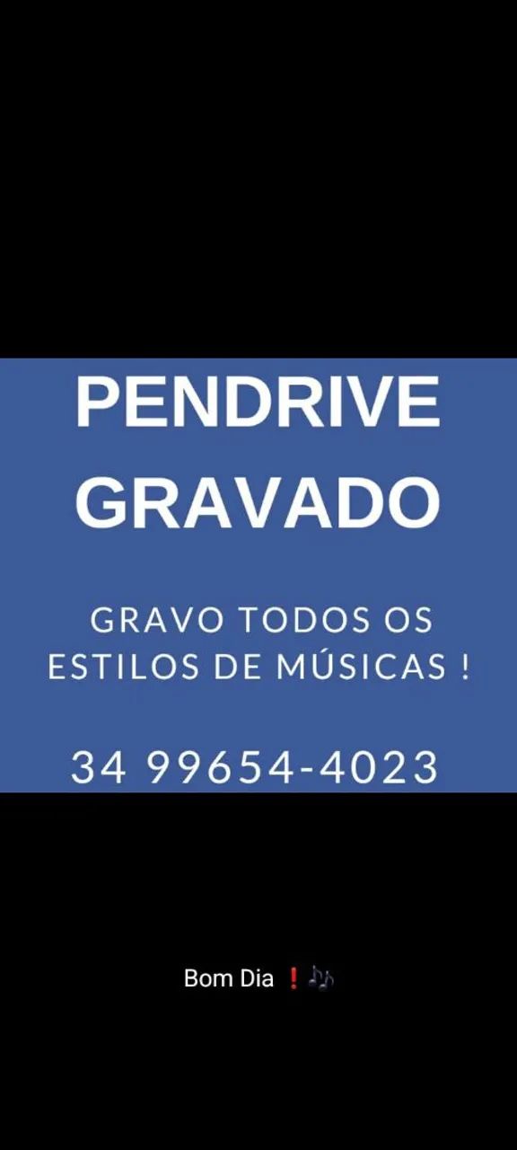Pendrive Gravado com Músicas