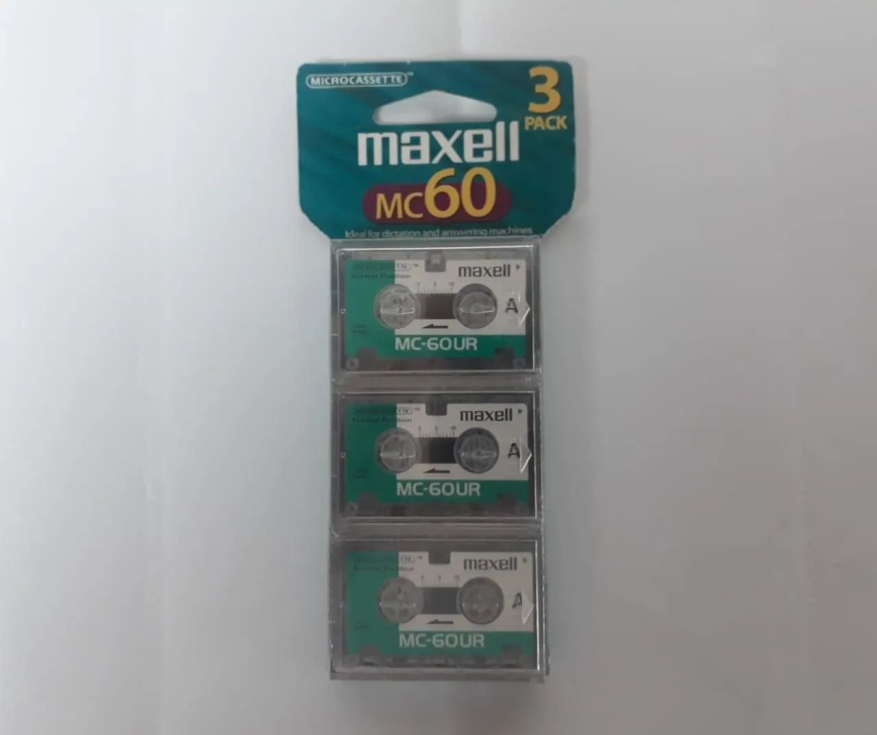 Fita microcassete maxell mc-60 pac/ 3 unidades virgens
