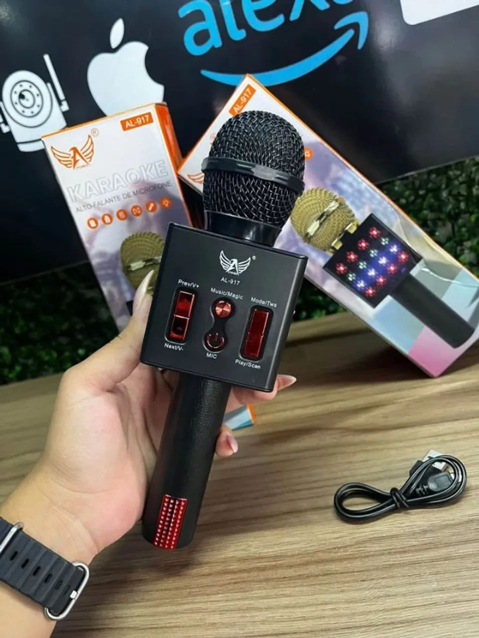 Microfone Karaokê com Alto Falante AL-917