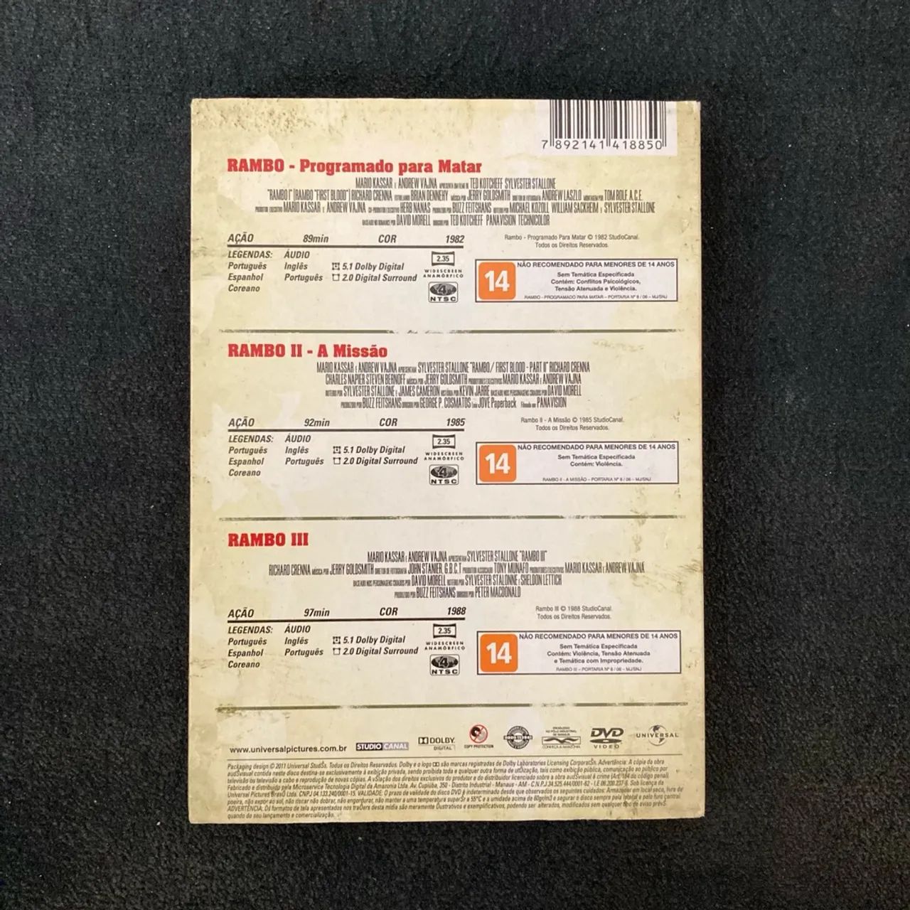 Rambo - Trilogia DVD - Sylvester Stallone - Foto 2
