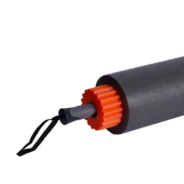 Rolo de Massagem 3 em 1 PVC EVA T115 Laranja e Cinza Acte - Foto 3