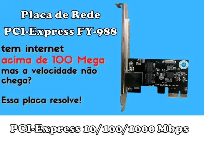 Placa de Rede PCI-express GIGABIT 10/100/1000 Mbps