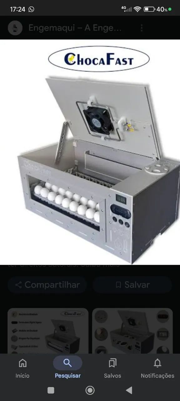 Chocadeira de ovos ChocaFast