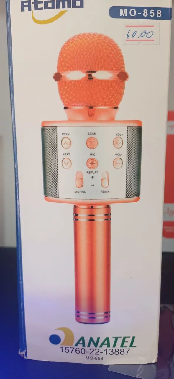 Microfone Karaokê Atom MO-858