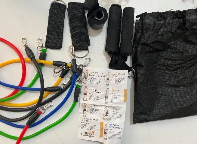 Kit de elásticos extensores p/ exercícios