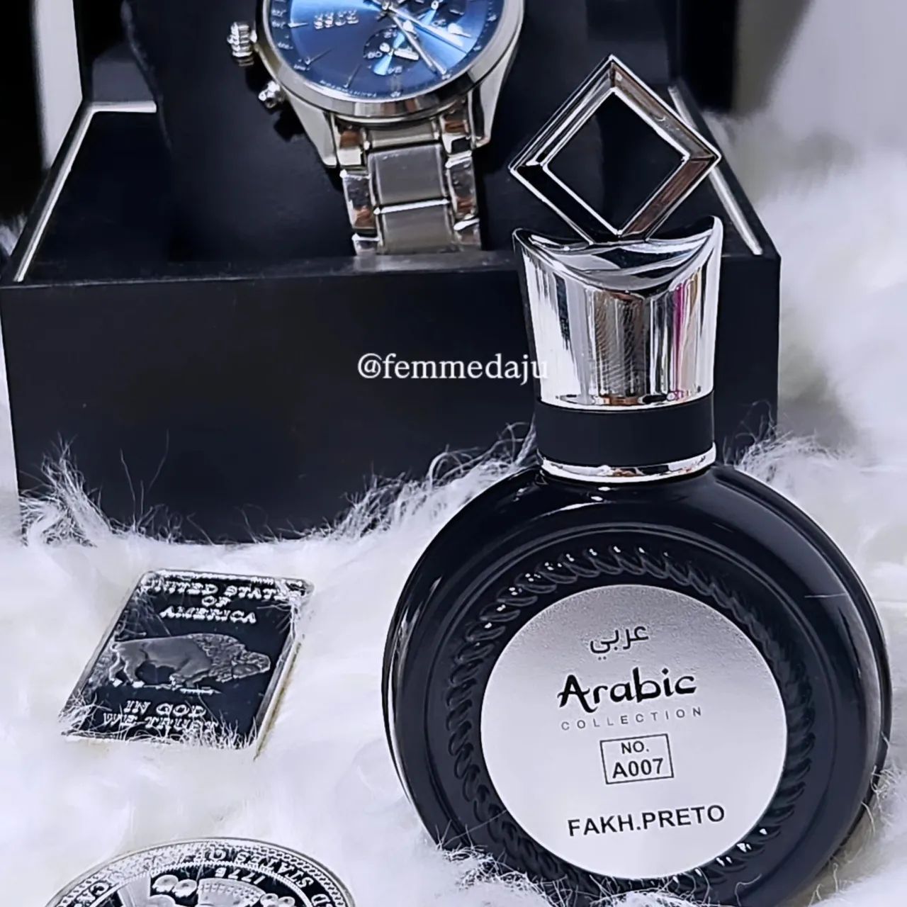 Perfume Árabe Fakhar Black miniatura 25ml