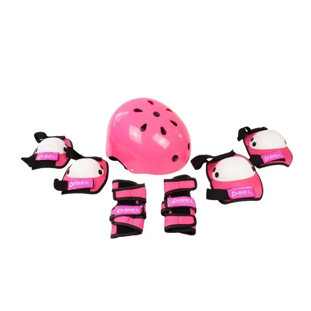 Kit de Proteção Com Capacete EPS Belfix - P/M/G - Preto, azul e rosa