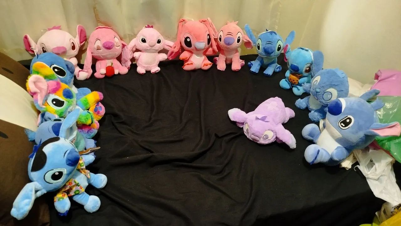 Coleção Stitch e Angel - Pelúcias