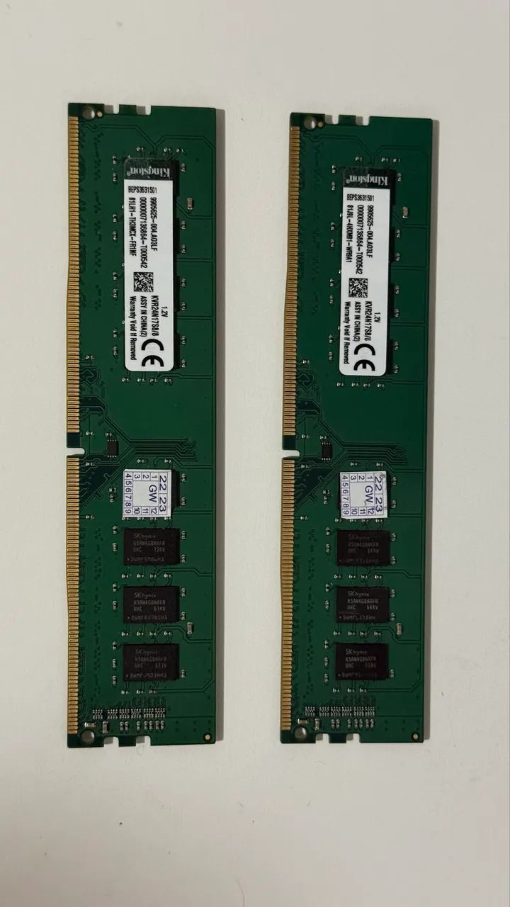 Kingston 8GB DDR4 RAM Memory64739357944961121