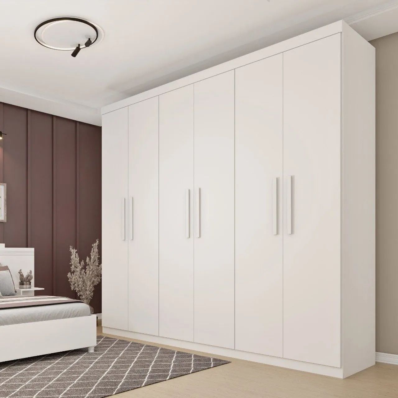 Guarda-Roupa 6 Portas Branco - Novo