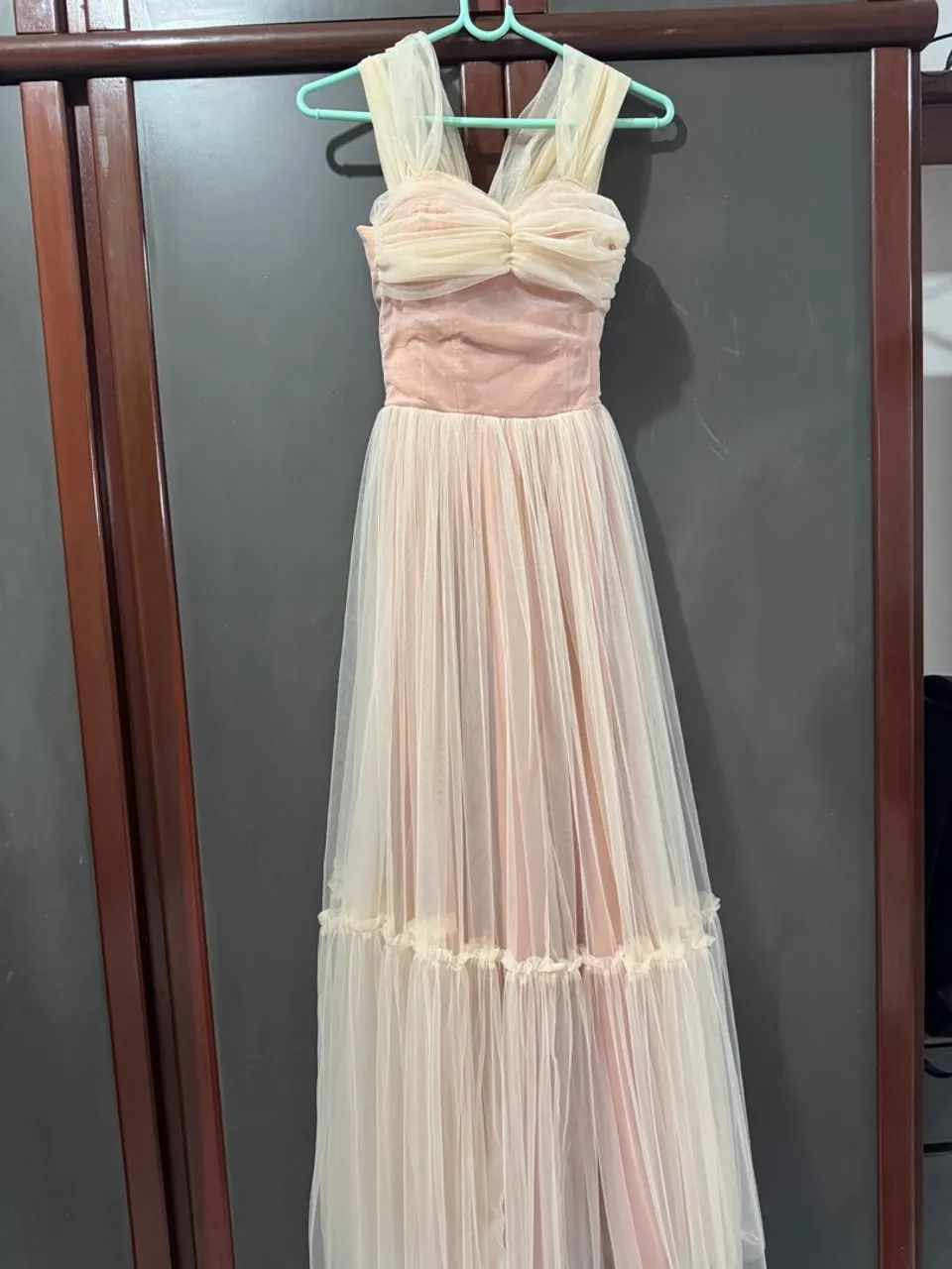 Vestido de tule rosa para festa - Foto 3