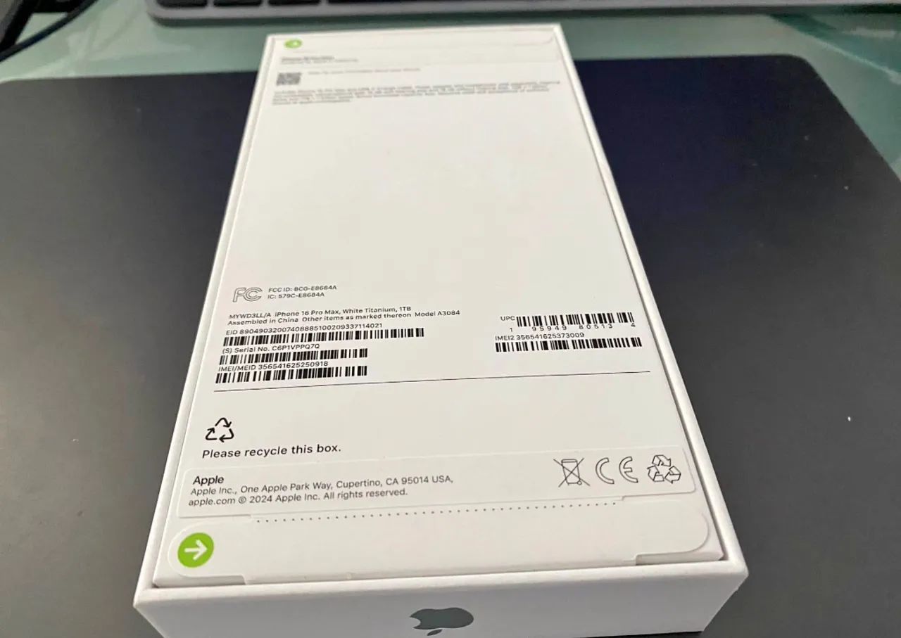iPhone 16 pro max - 1 TB - novo 