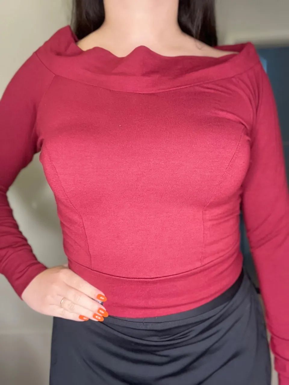Blusa Ultra Modeladora Vermelha P - Foto 4