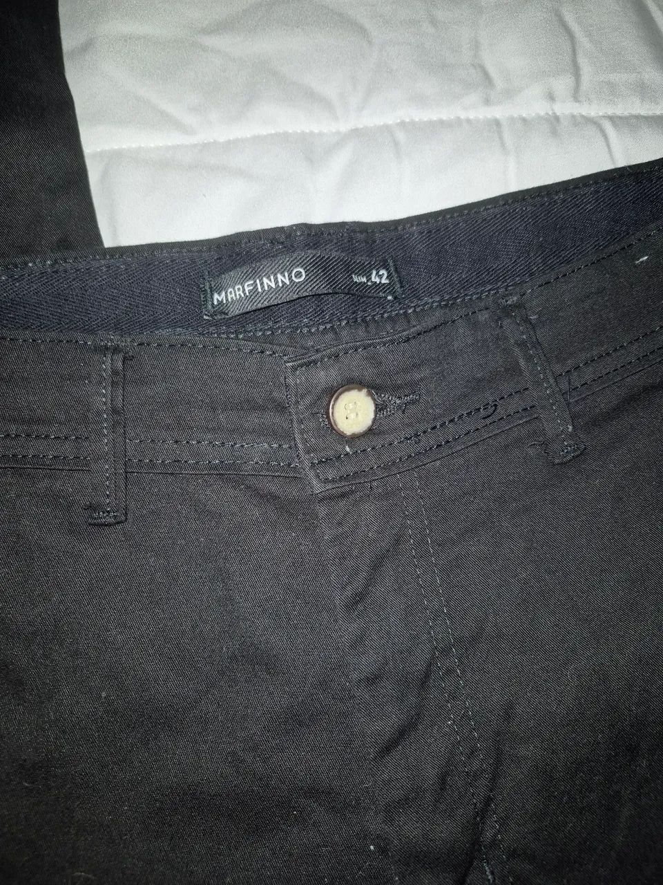 Calça masculina preta Marfinno slim 42