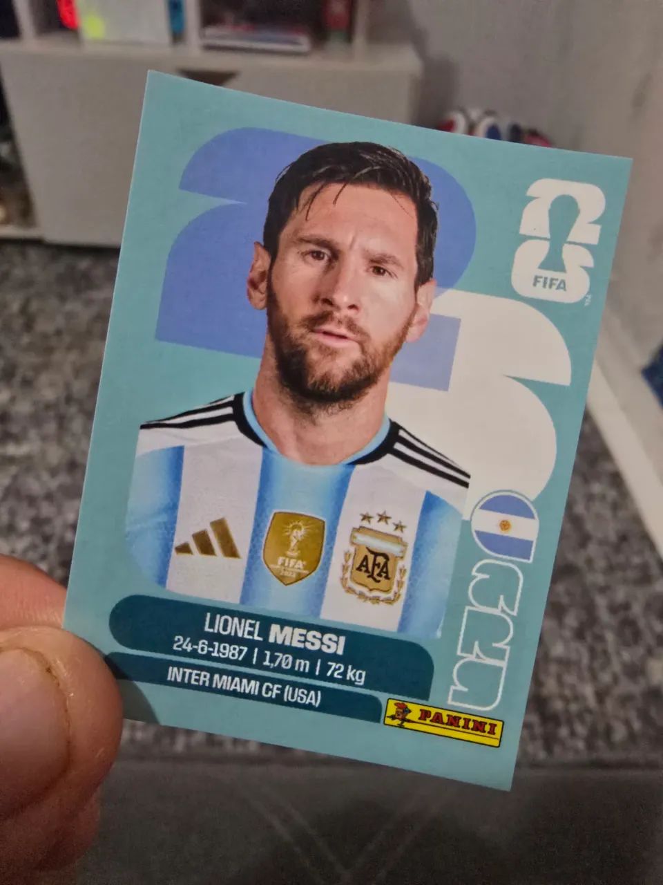 FIGURINHA MESSI ORIGINAL PANINI
