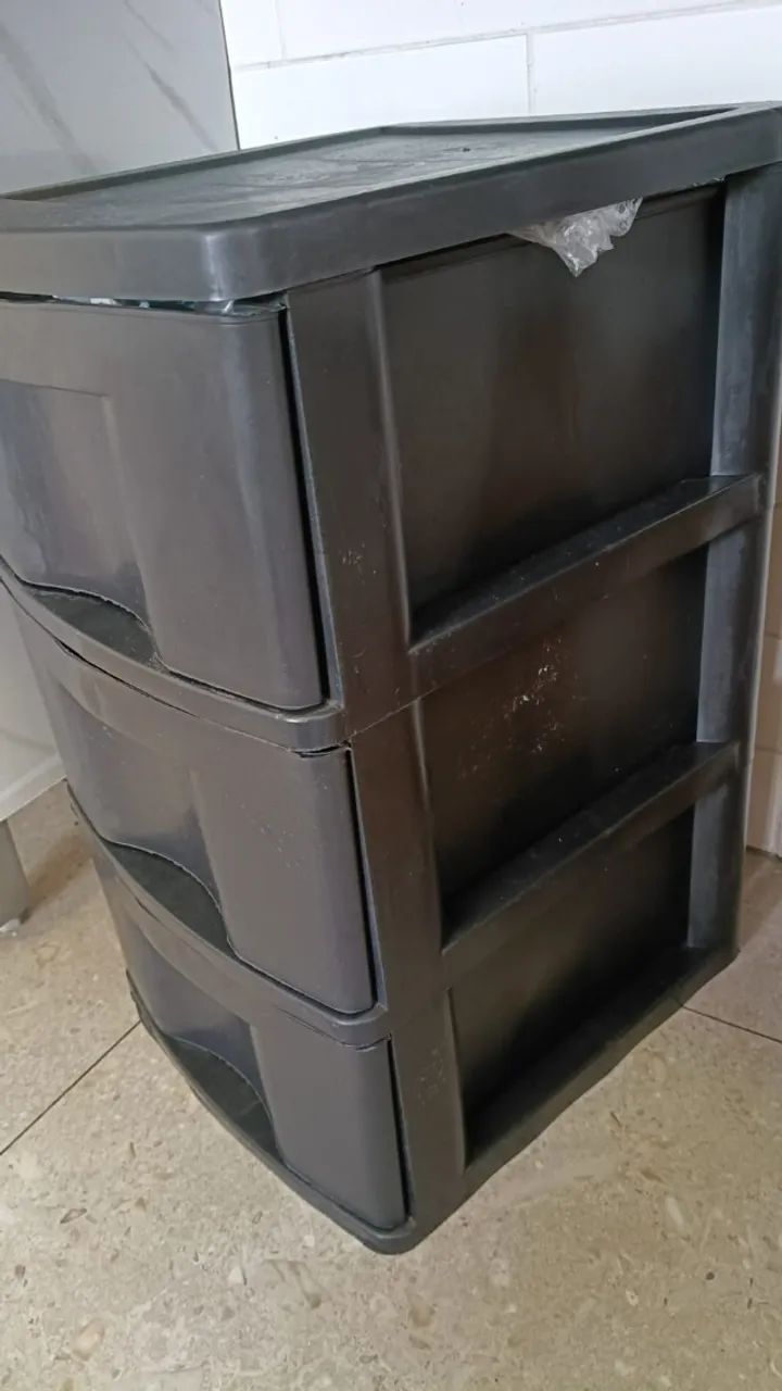 GAVETEIRO DE PLASTICO COM 3 GAVETAS - Foto 3
