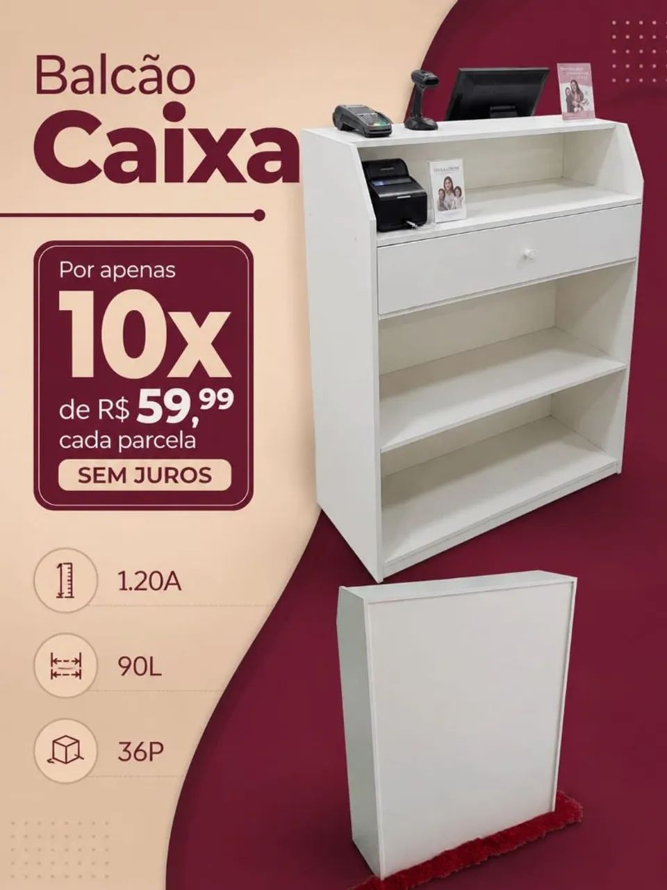 Balcão em mdf entrega grátis 