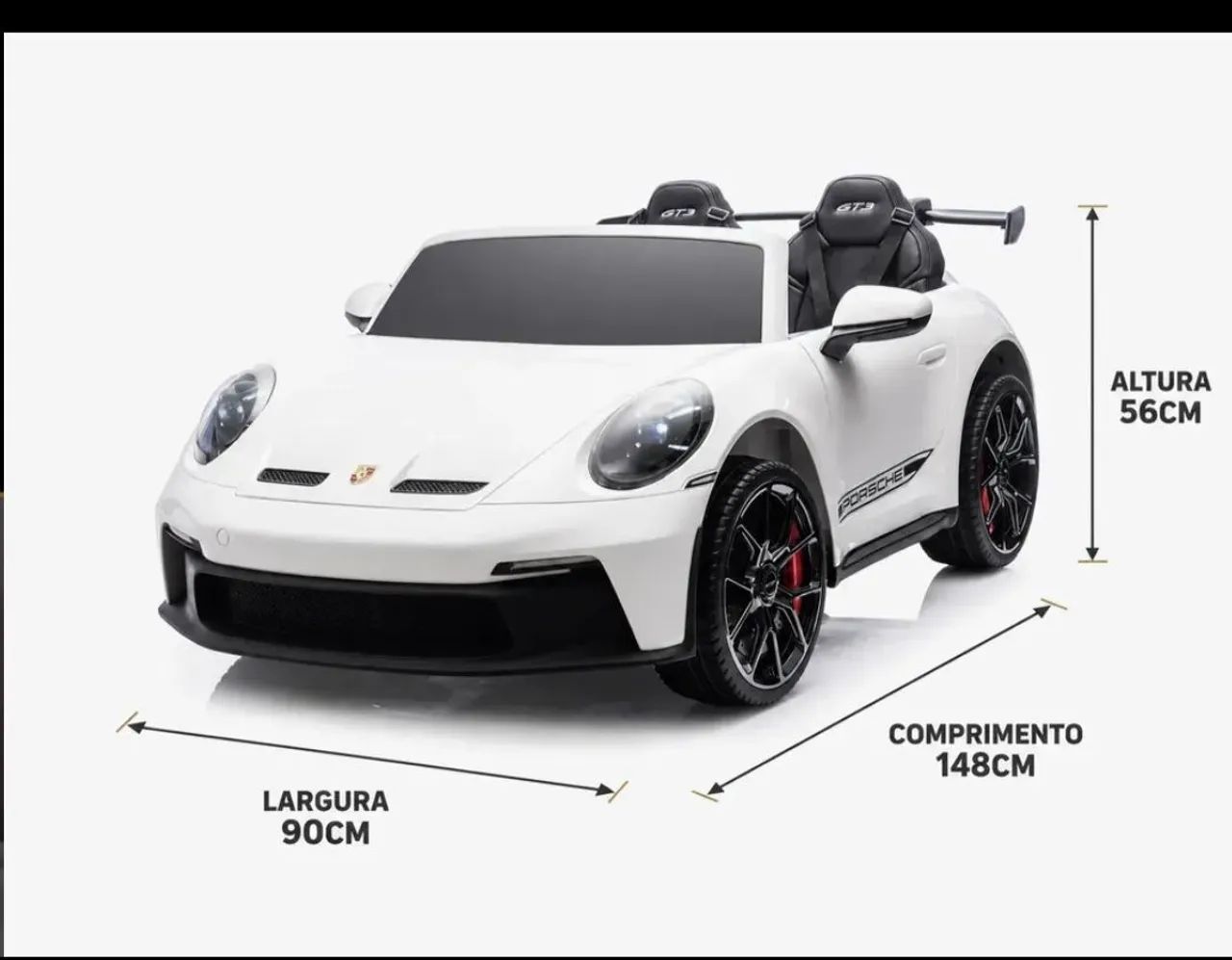 CARRINHO ELÉTRICO PORSCHE GT3 24V 4X4  - Foto 5