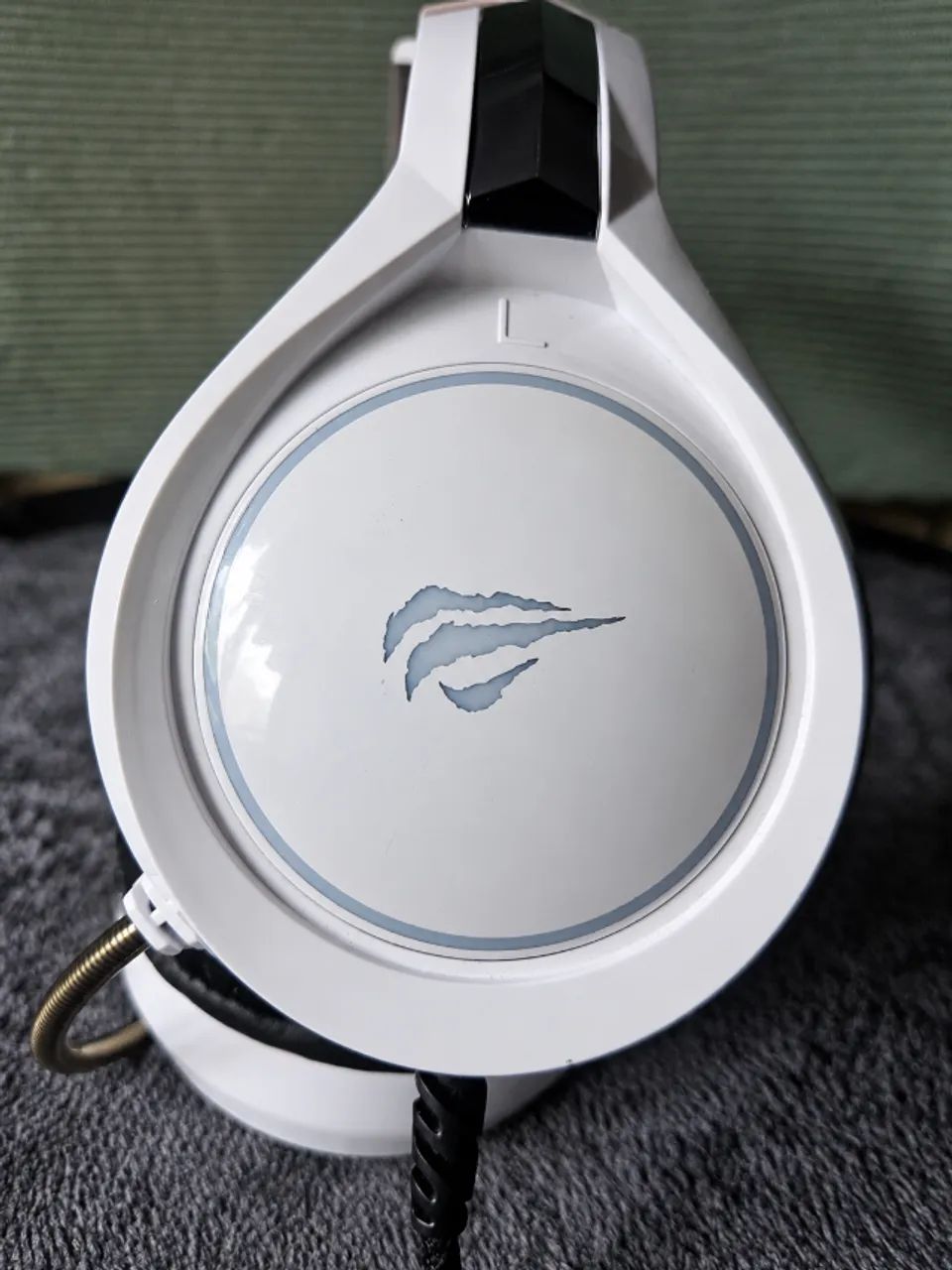 Headset Gamer Havit Branco com Microfone
