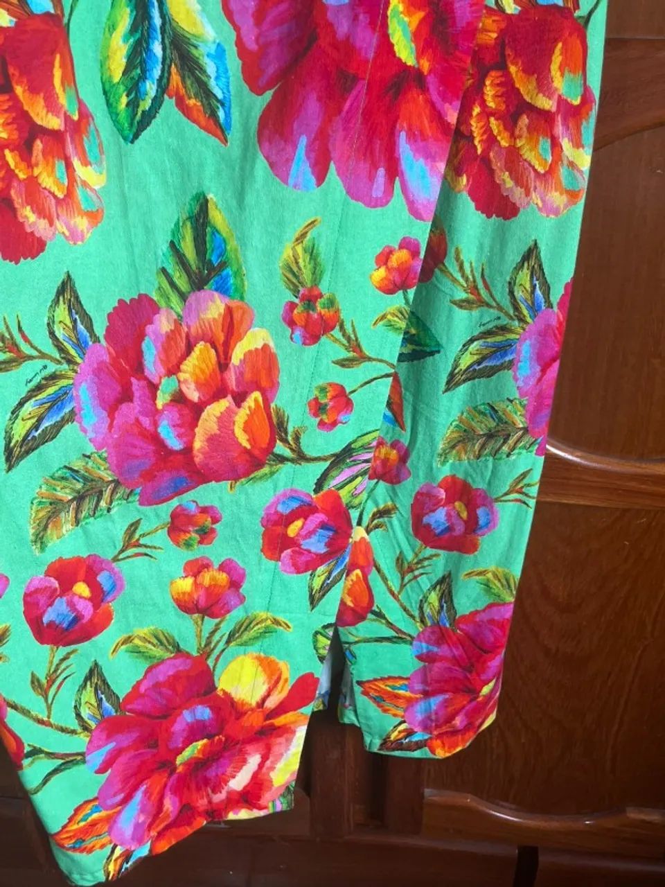 Vestido farm midi Flor Céu Verde - Foto 2