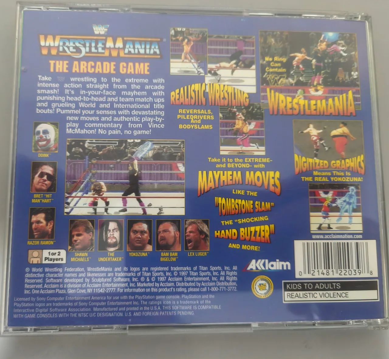 WWF WrestleMania PS1 Original  - Foto 2