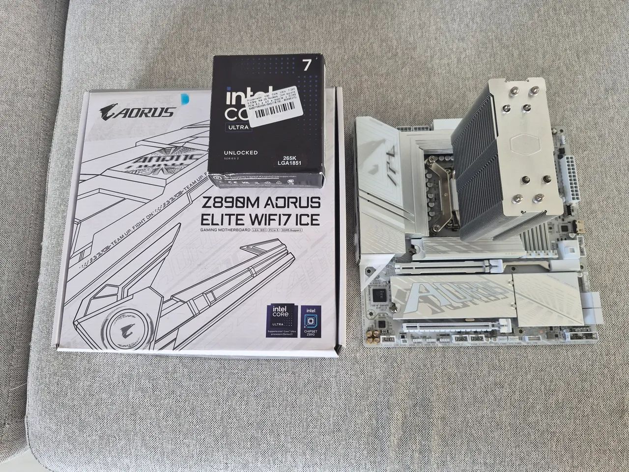 Kit intel core ultra 7 265k | z890m Aorus elite Wifi7 Ice