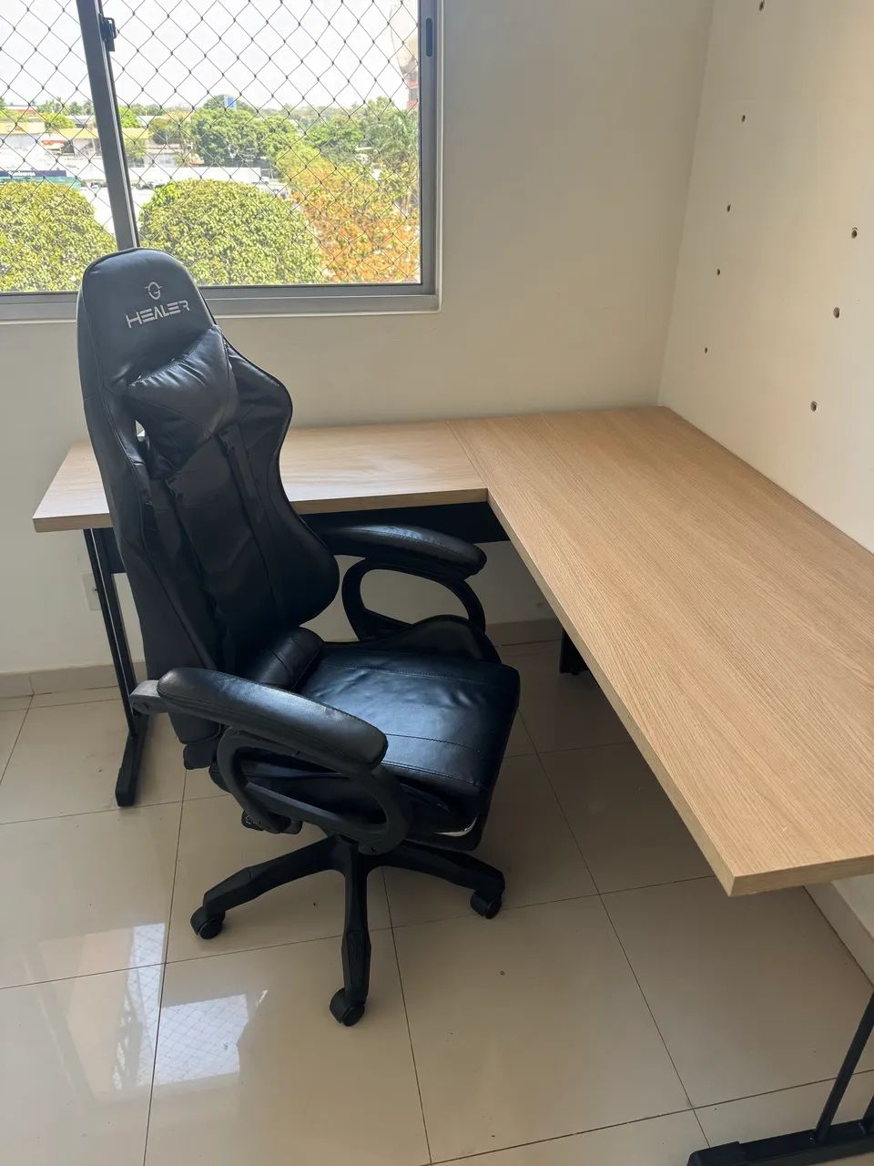Mesa em L Escritório + Cadeira Gamer - Foto 4