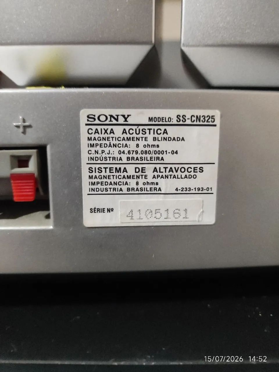 caixas Sony 8 ohms 100watts (1#) - Foto 5