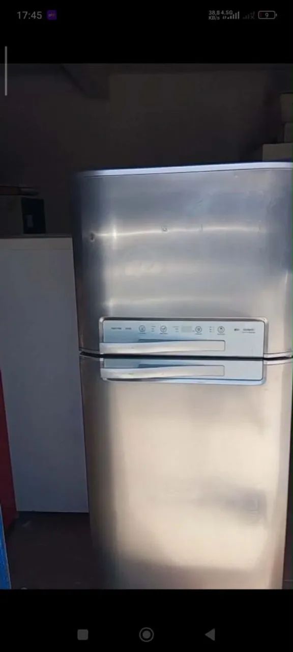 Geladeira inox 