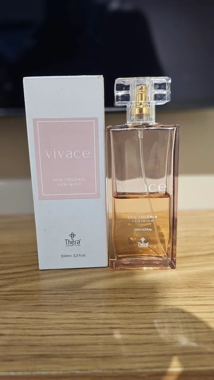 Deo Colônia Vivace Thera Cosméticos, com aproximadamente 50 ml