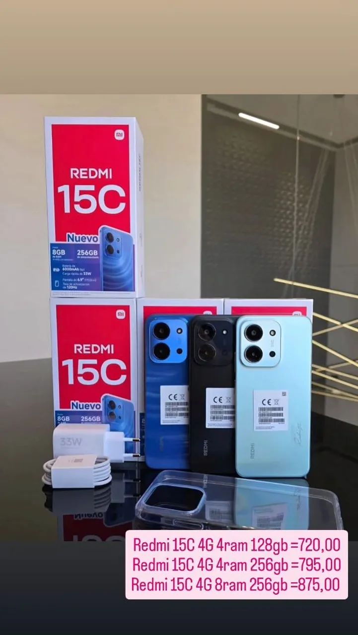 Xiaomi Redmi 15C 256GB - Pronta Entrega 