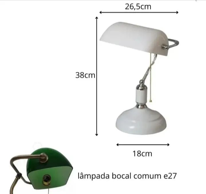 Abajur inglesa branco  - Foto 3