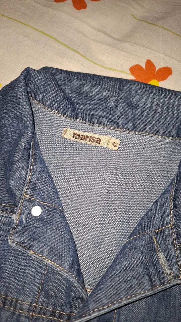 Macacão Jeans Feminino 42 - Foto 4