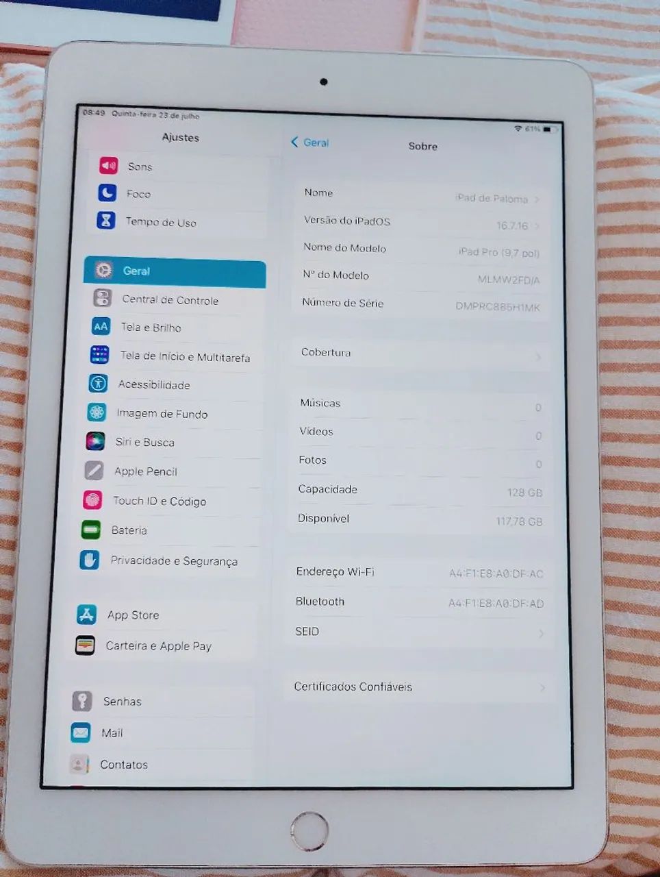 iPad 9 geração, 128g, cinza claro  - Foto 2