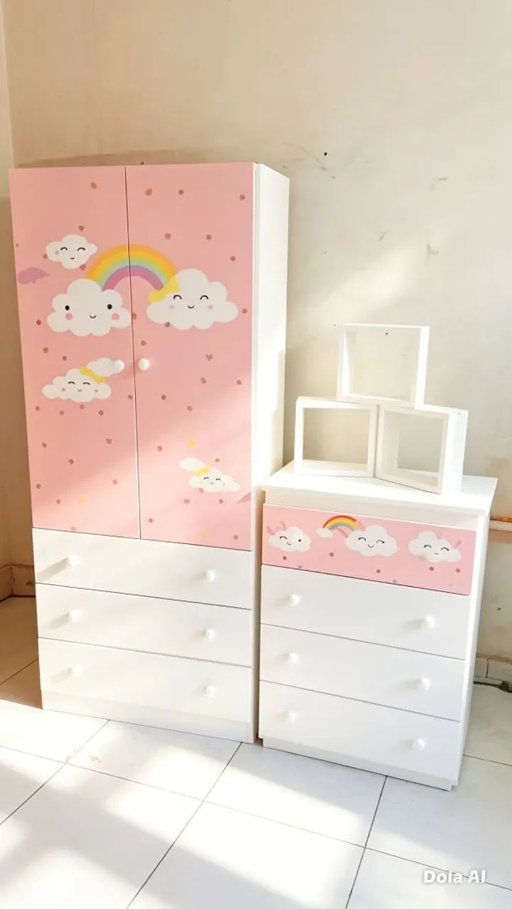 Kit infantil cômoda e guarda roupa  - Foto 4