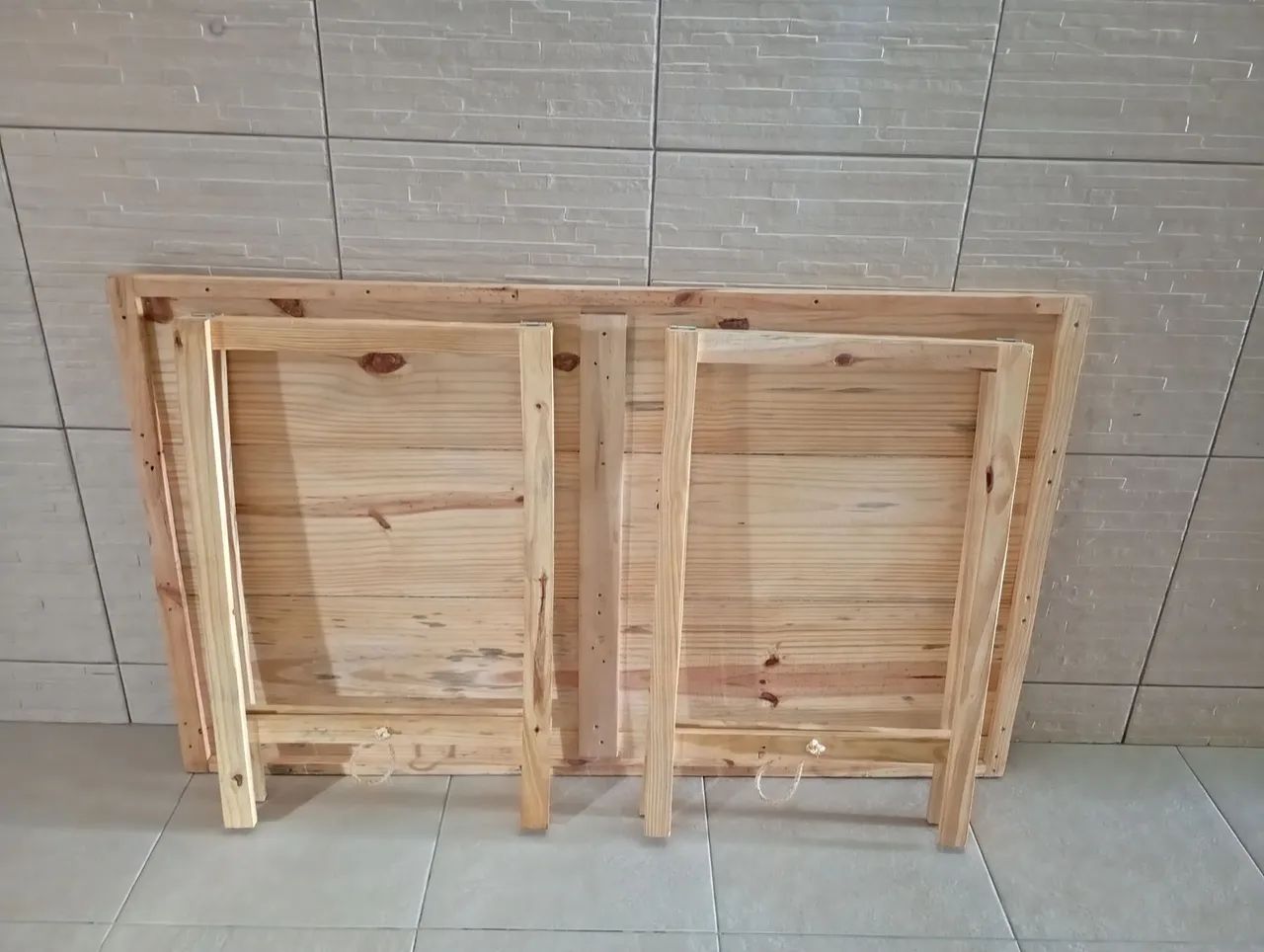 Mesa Pallet com cavaletes - Foto 4