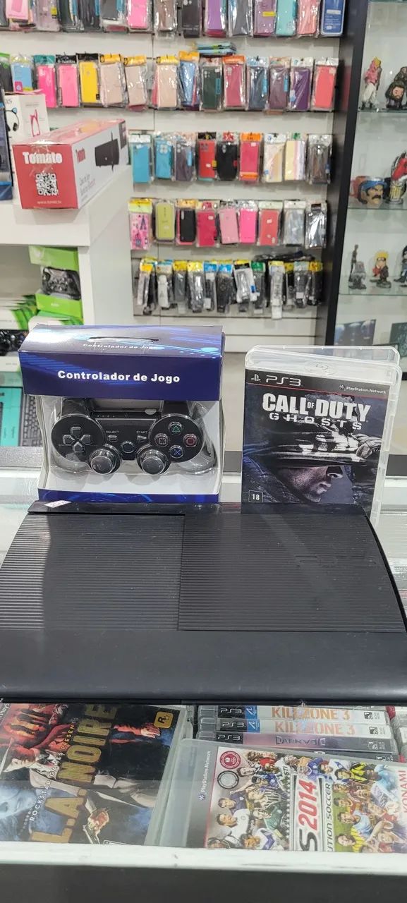 Ps3 super slim com jogo de brinde