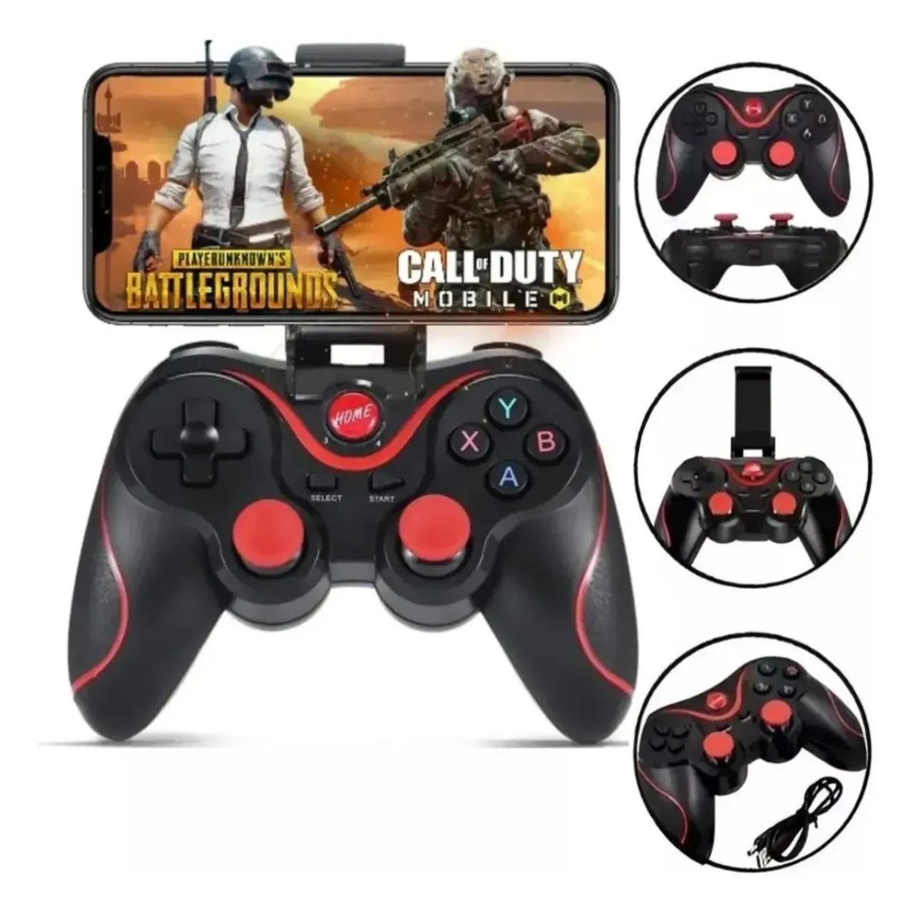 Controle Gamepad Joystick Celular Bluetooth Android Jogos Pc
