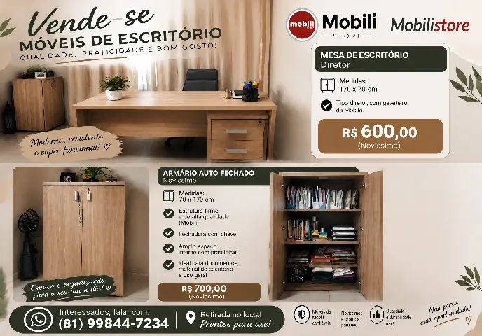 Armário e Mesa Escritório/Consultório - Foto 2