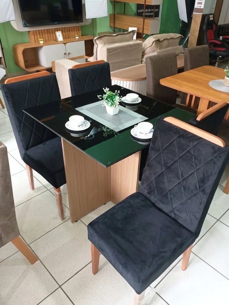 mesa 4 cadeiras com entrega grátis  - Foto 2
