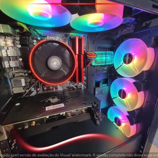 Setup Gamer Ryzen 5 5600X, RX 6600 XT 8GB, 16GB RAM, SSD 240GB, HD 1TB, Gabinete Mavint - Foto 5