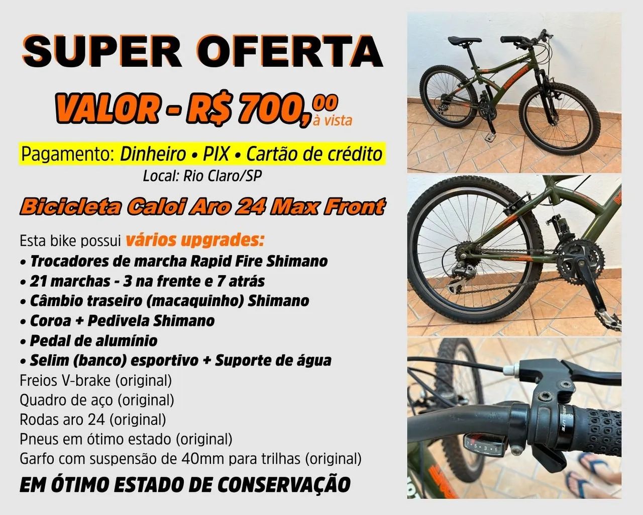 Bicicleta Caloi Aro 24  - Foto 2