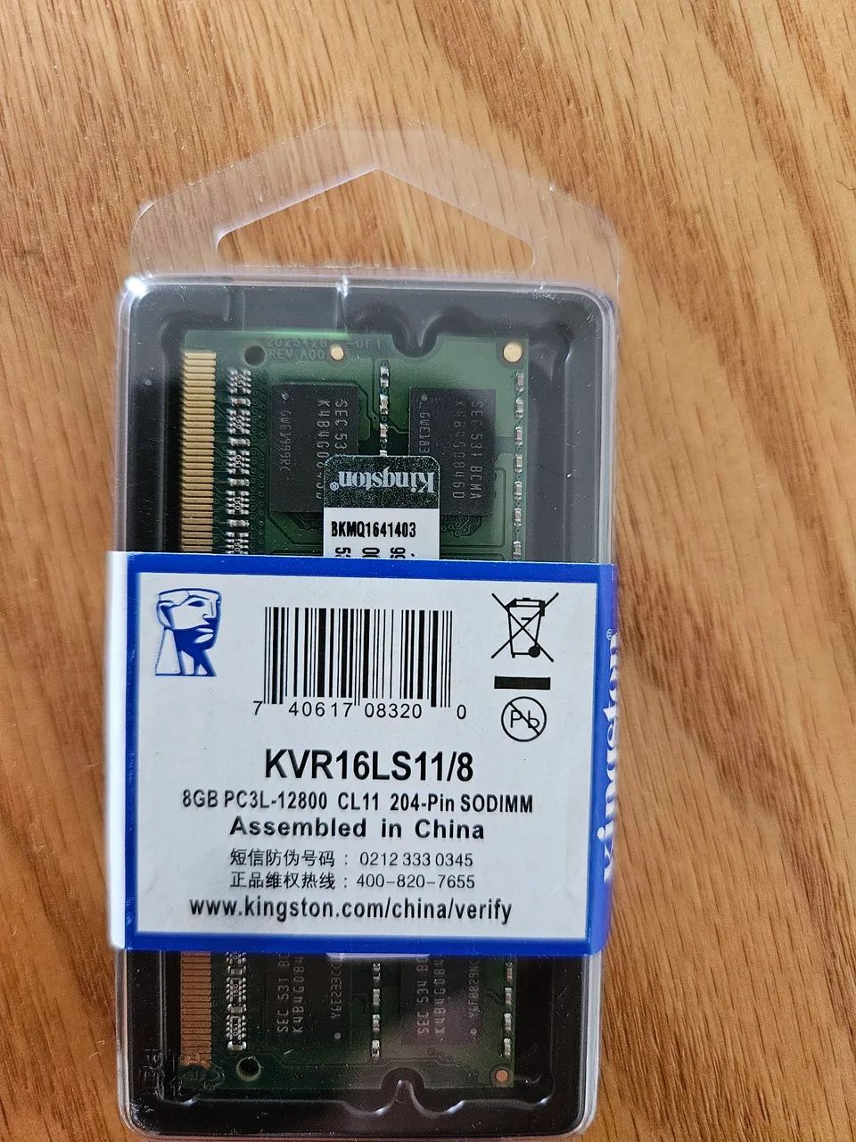 Memória DDR3 notebook Kingston 